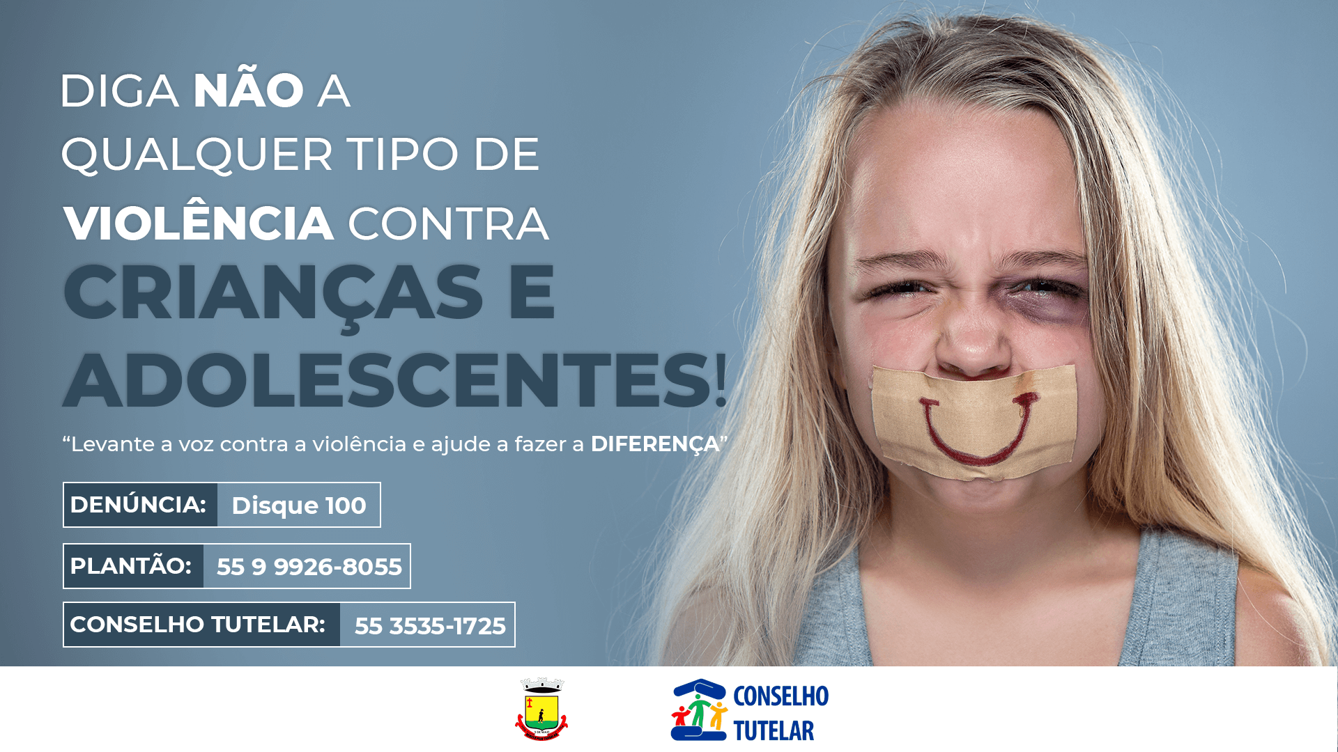 CONSELHO TUTELAR DE TRÊS DE MAIO LANÇA A CAMPANHA “DENUNCIE"